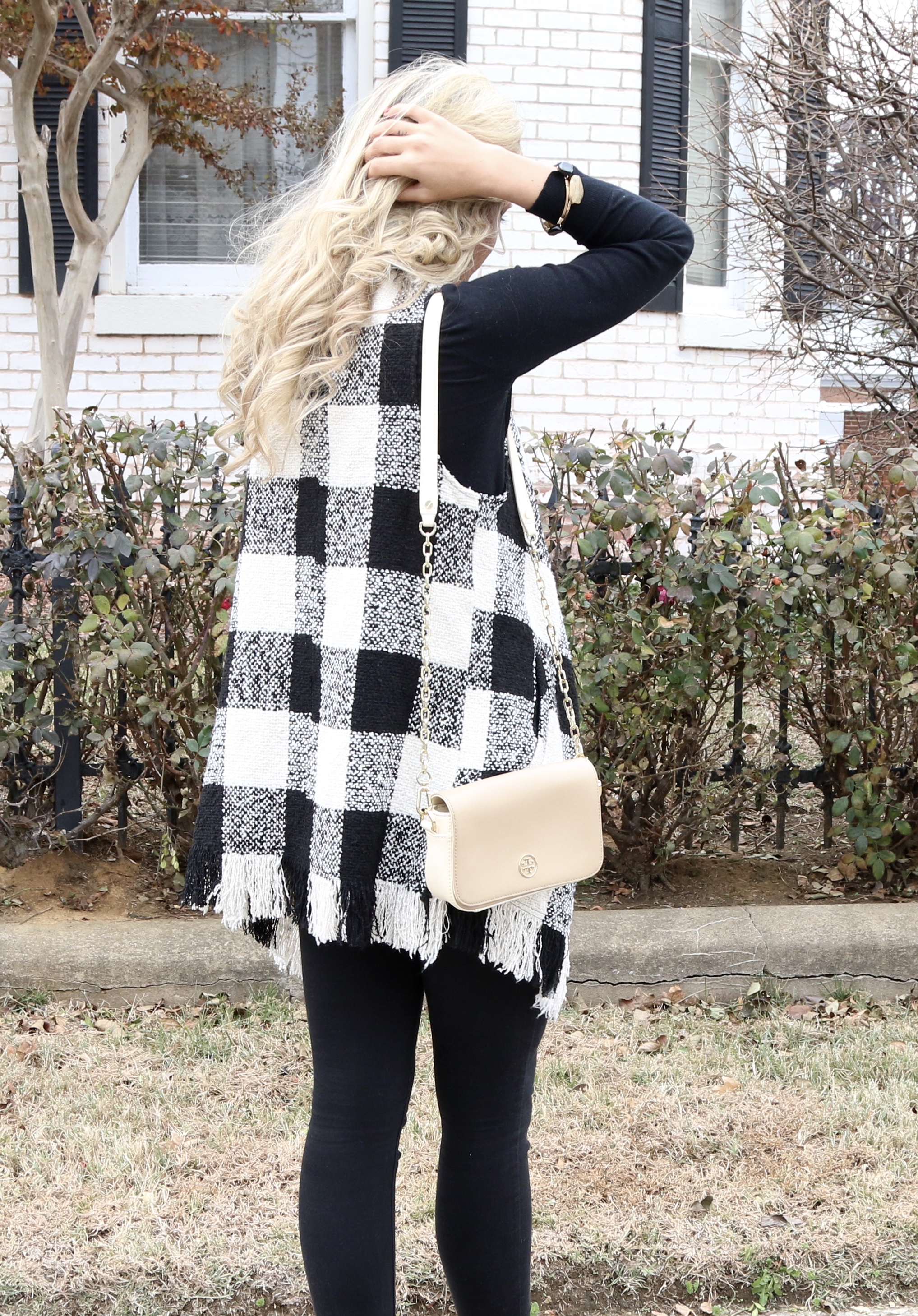 Plaid Vest with Fringe Beyoutiful Blog