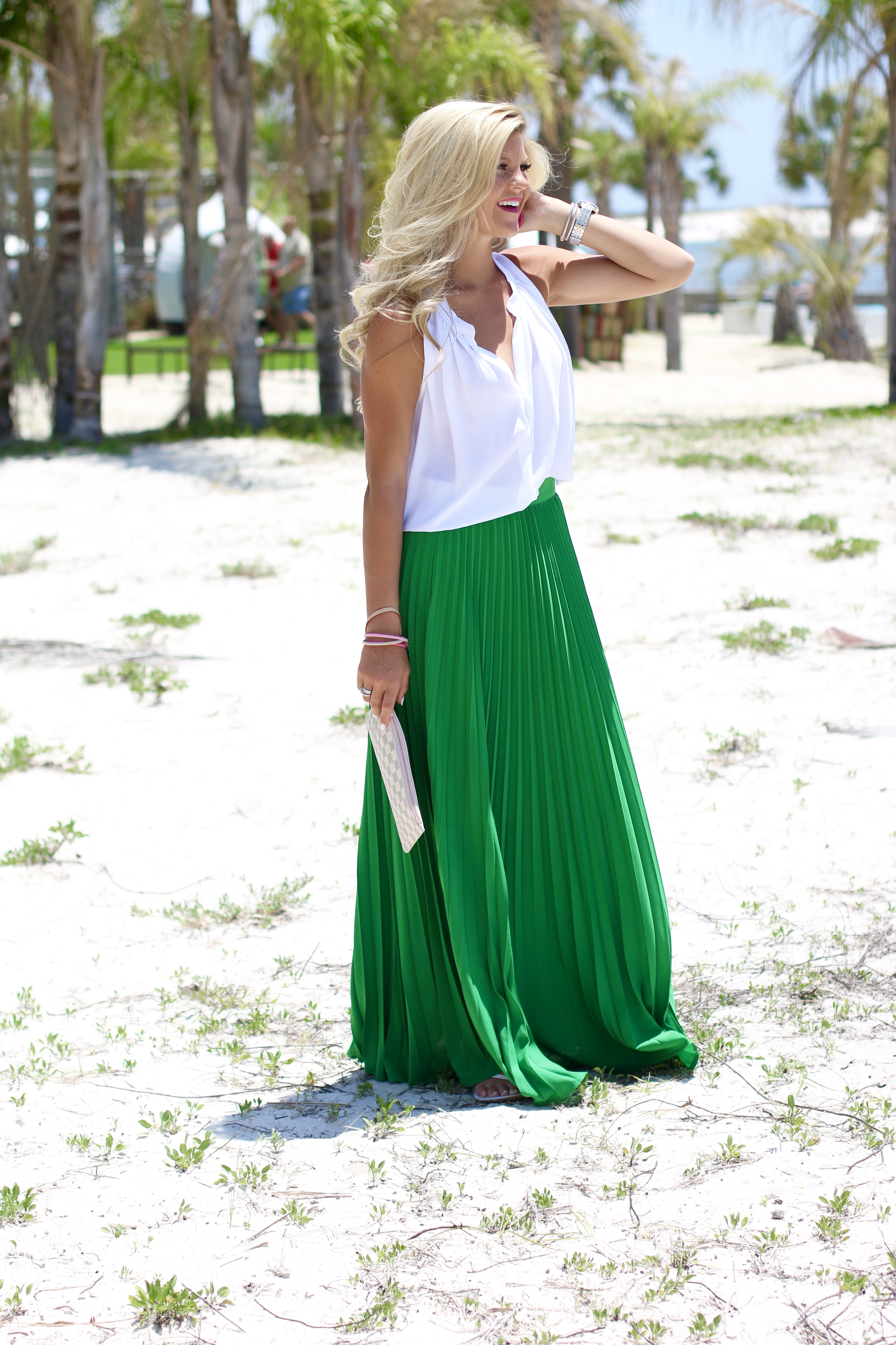 Green Maxi Skirt Beyoutiful Blog