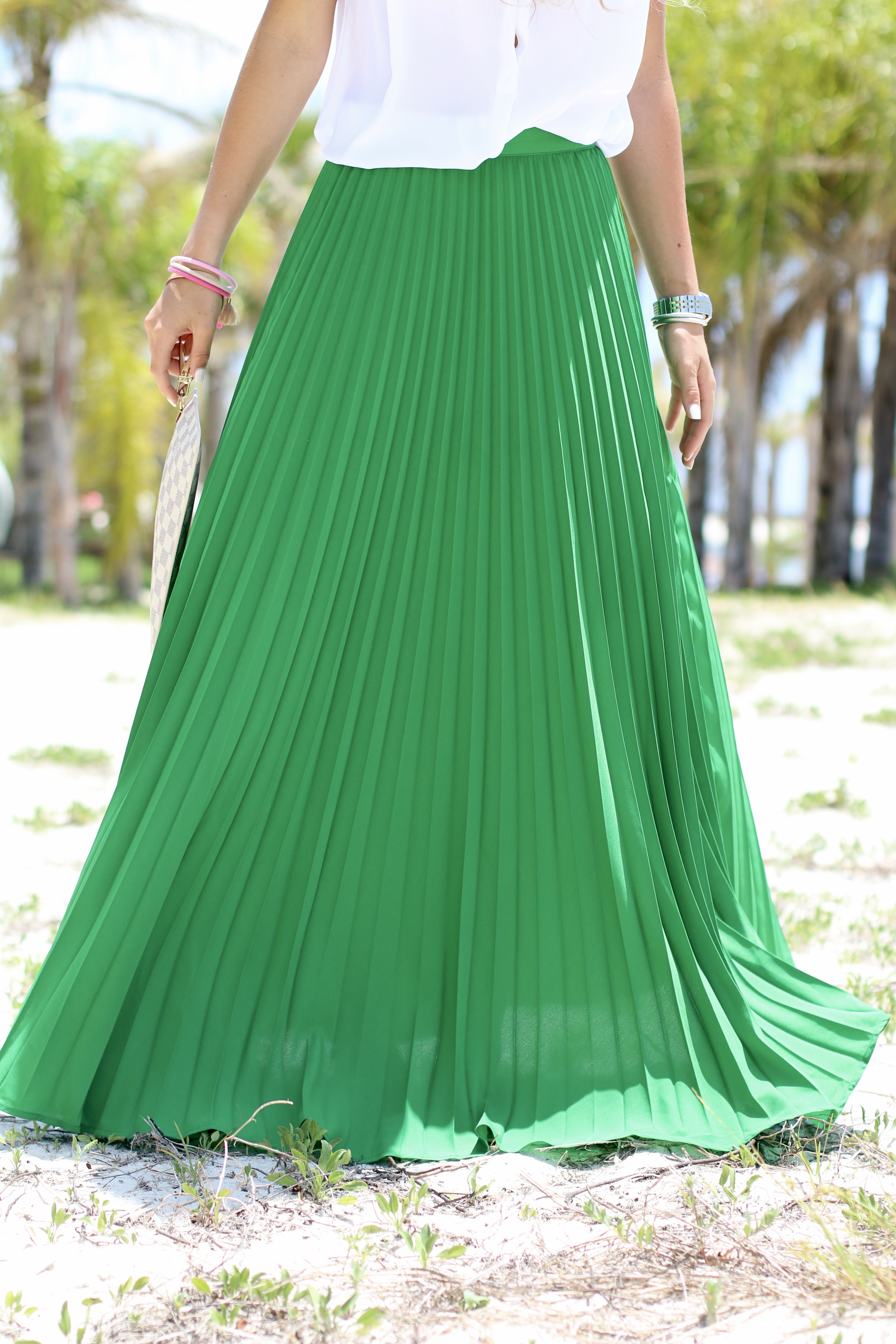 Green Maxi Skirt Beyoutiful Blog