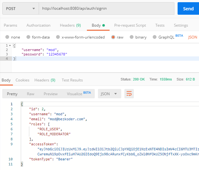 Spring Boot Token based Authentication with Spring Security & JWT BezKoder