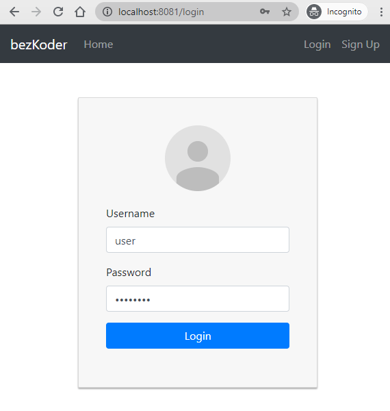 React Redux Token Authentication example with JWT & Axios BezKoder