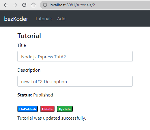 Angular 11 + Node.js Express + MySQL example CRUD Application BezKoder