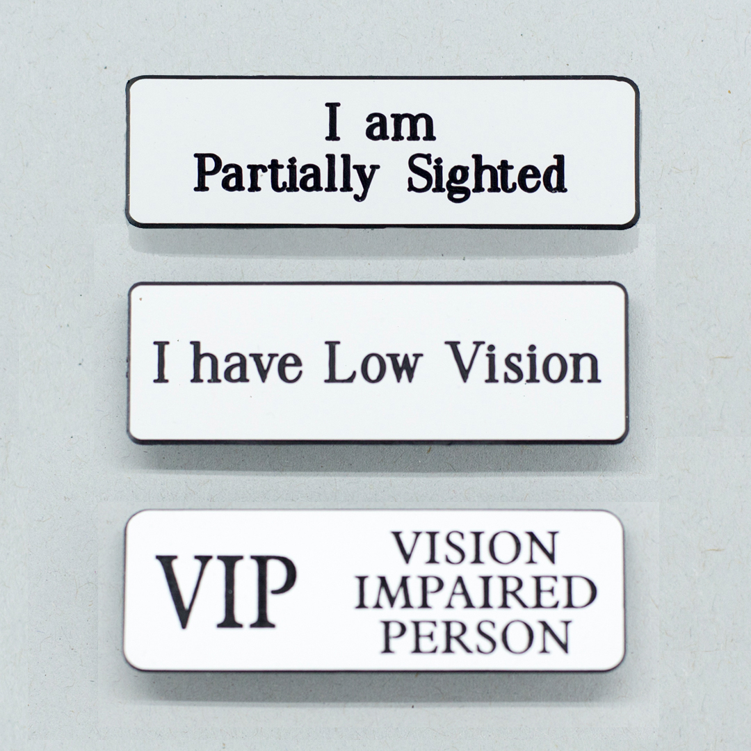 Large lapel badges Blind Foundation