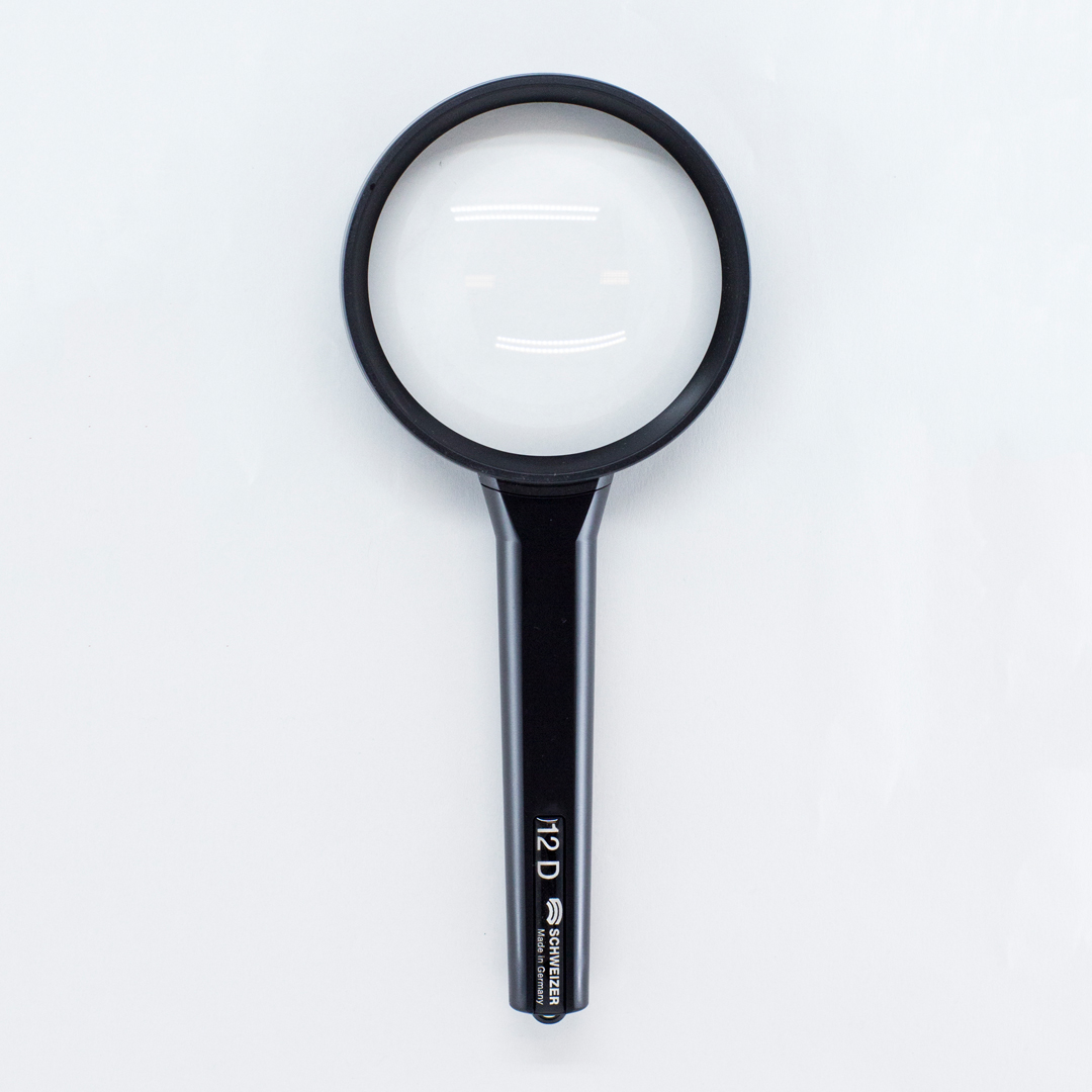 Schweizer aspheric hand magnifier, 3x/12D 70mm Blind Foundation