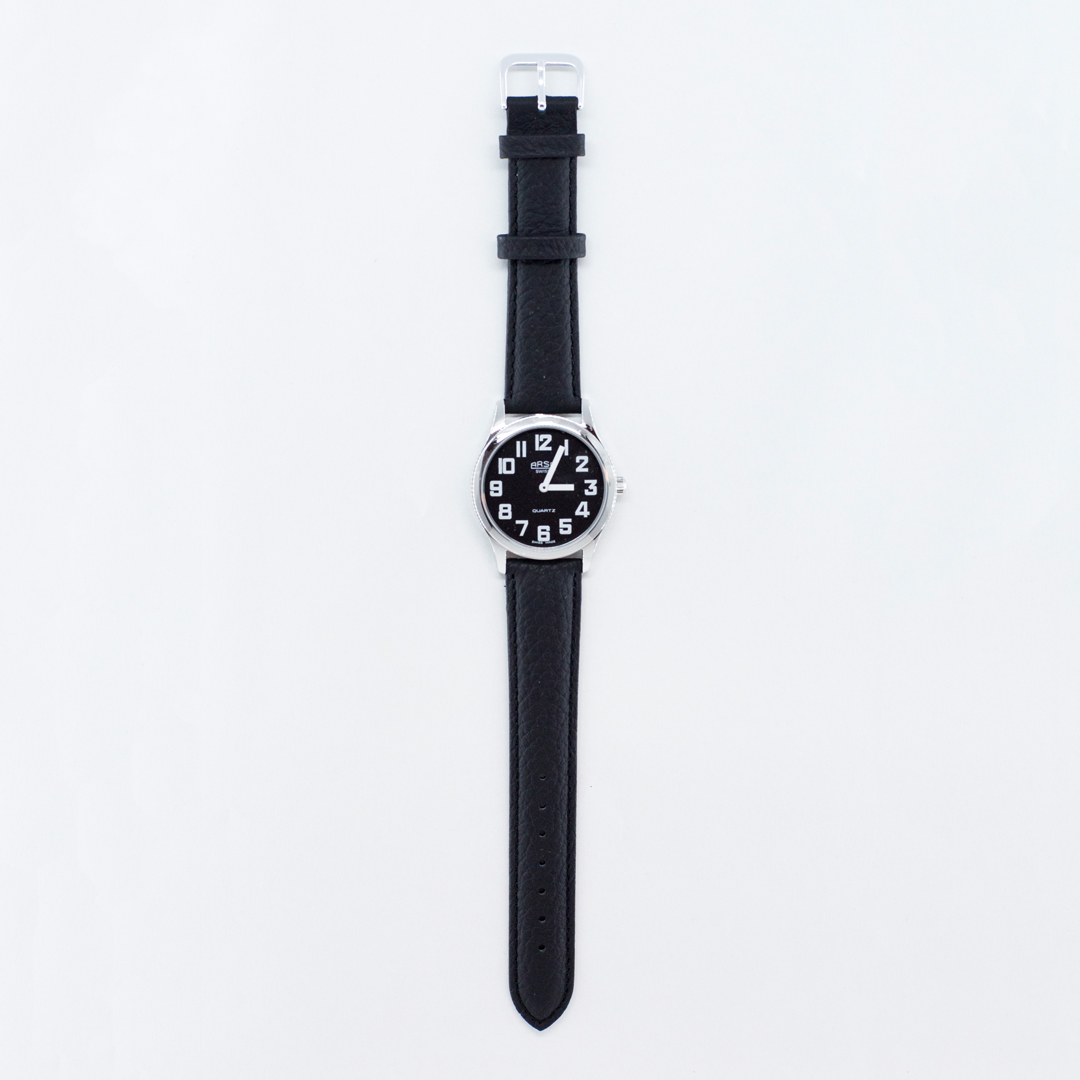 Ladies low vision watch black face 12 numbers Blind Foundation