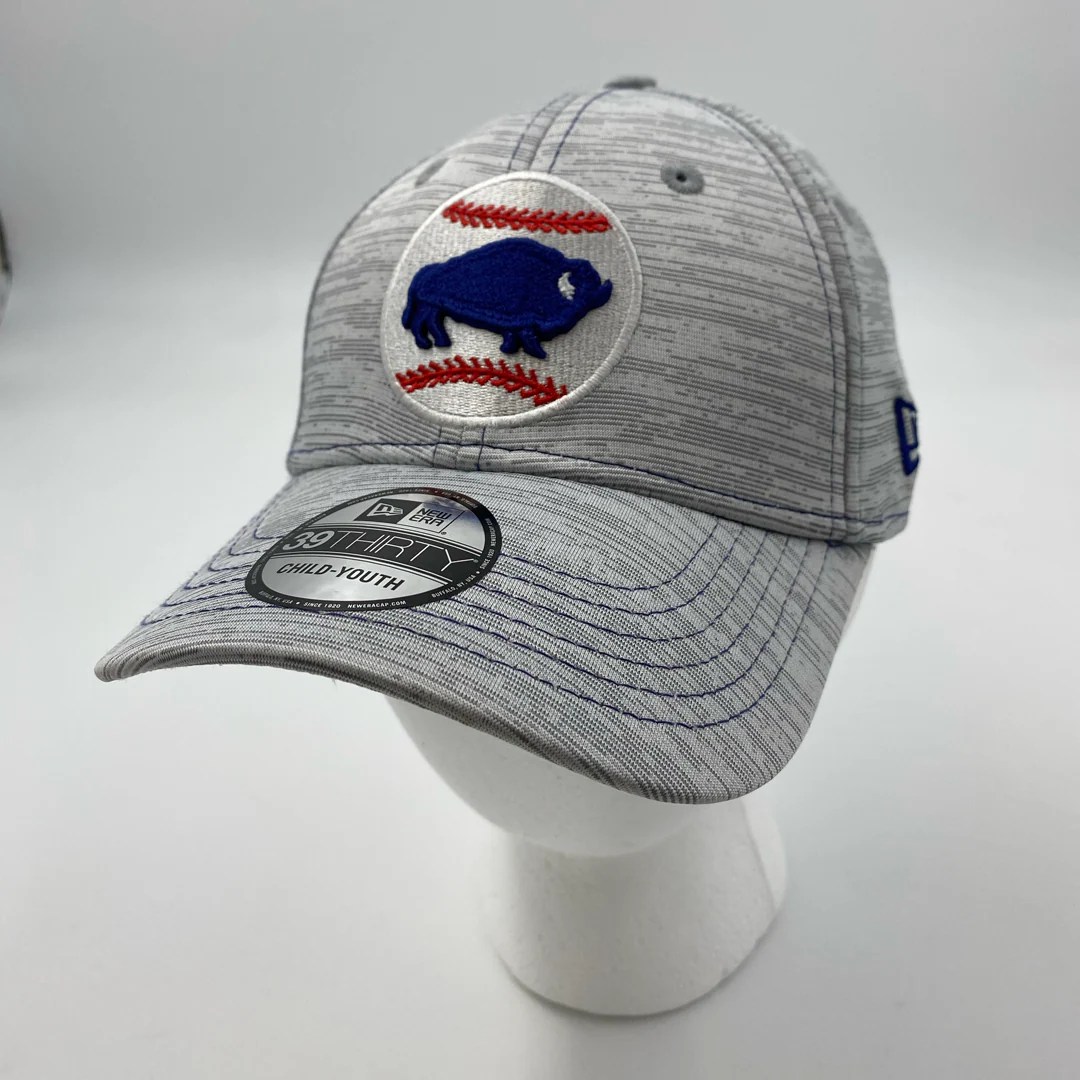 New Era Buffalo Bisons Heather Gray Youth Fitted Hat The BFLO Store