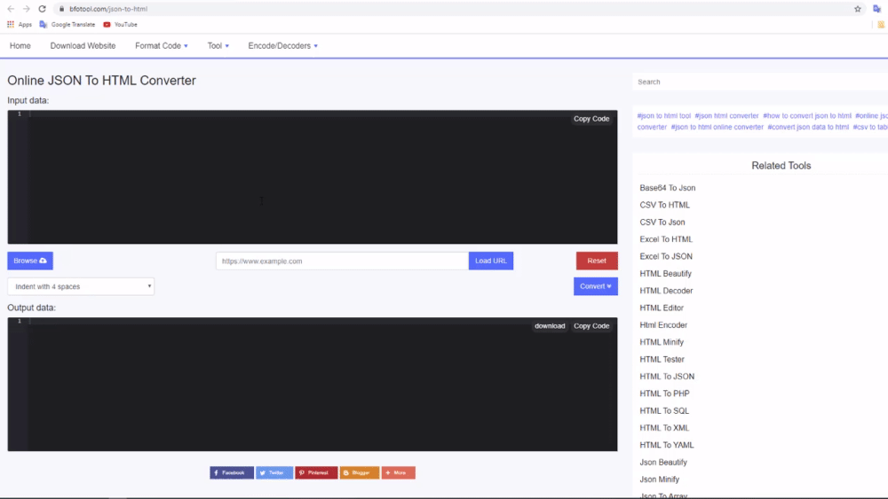 Online JSON To HTML Converter