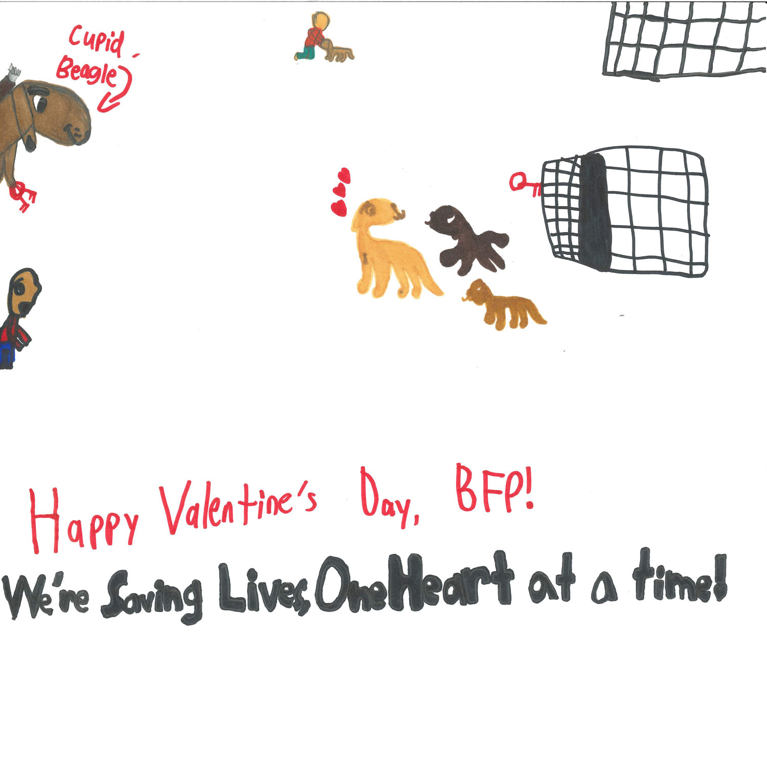 BFP kids celebrate their furry Valentines Beagle Freedom Project