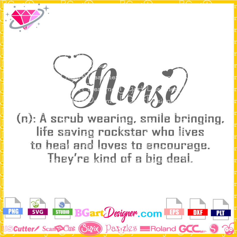 lllᐅNurse definition cut file cut file cricut silhouette nurse gift idea