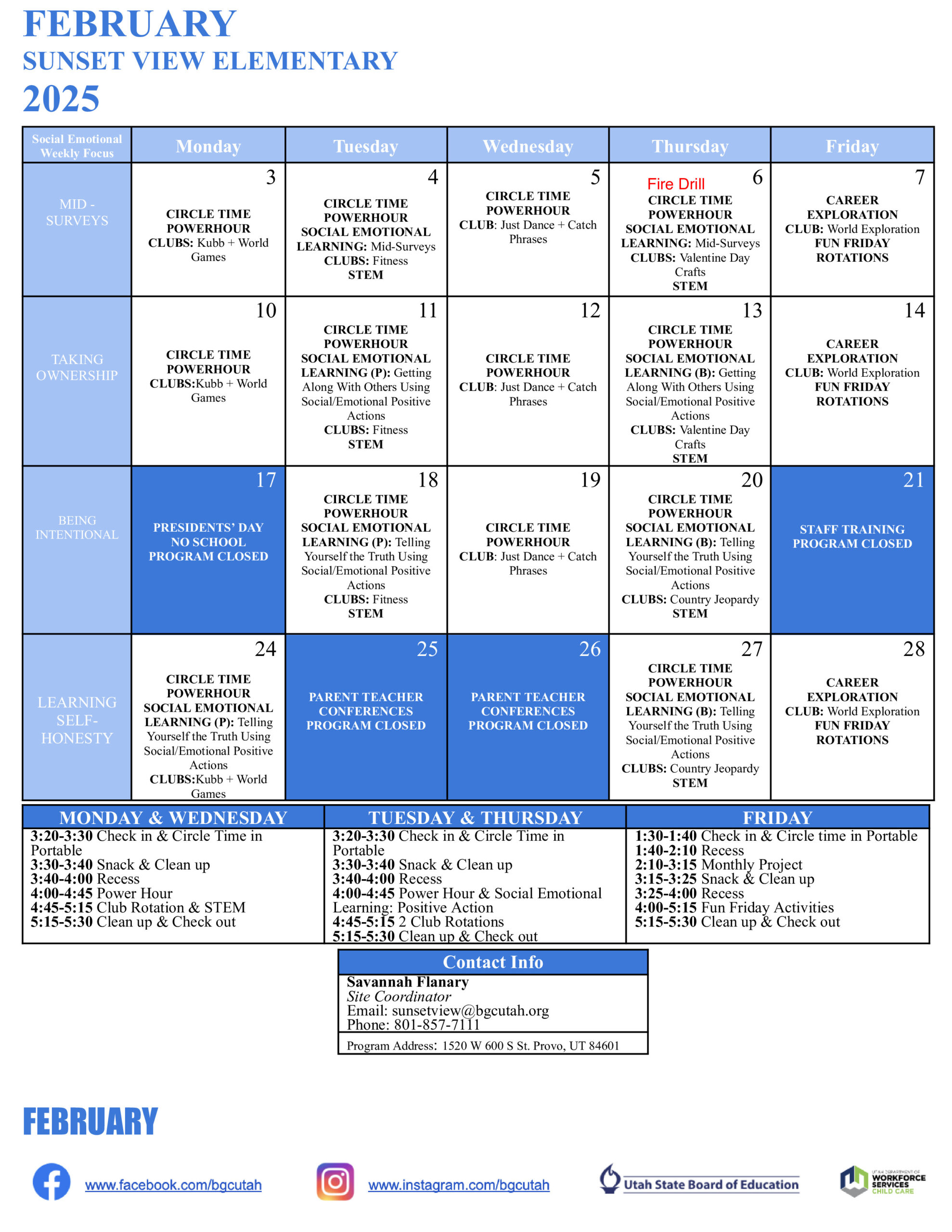 Sunset View Elementary Boys & Girls Clubs of Utah County