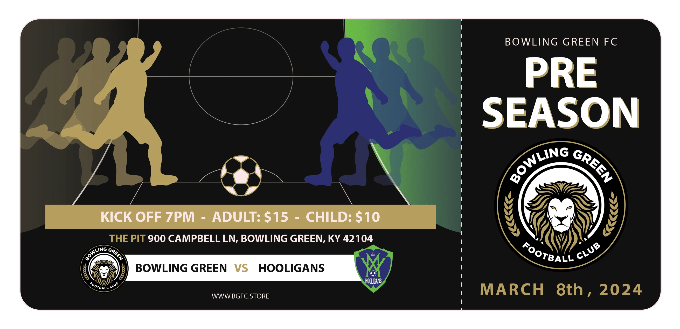 PRESEASON VS MIDWEST HOOLIGANS BGFC Store