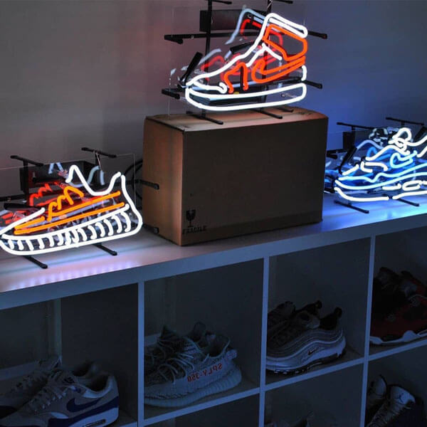 Custom Neon Shoe Signs Personalize Your Own Neon Sneaker
