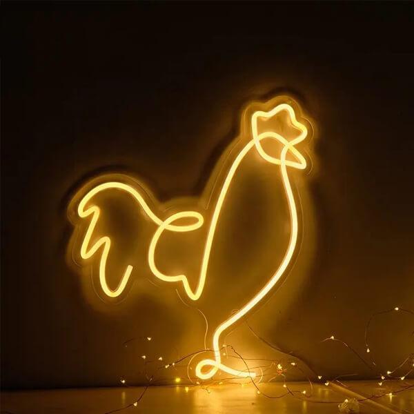 Chicken Neon Sign Light Up Your Space with Poultry Perfection
