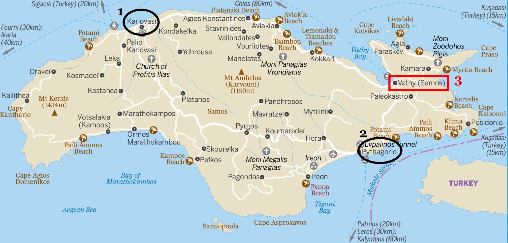 Kaart Van Samos Samos Adası Gezi Notları Bugün Ne Yesem?