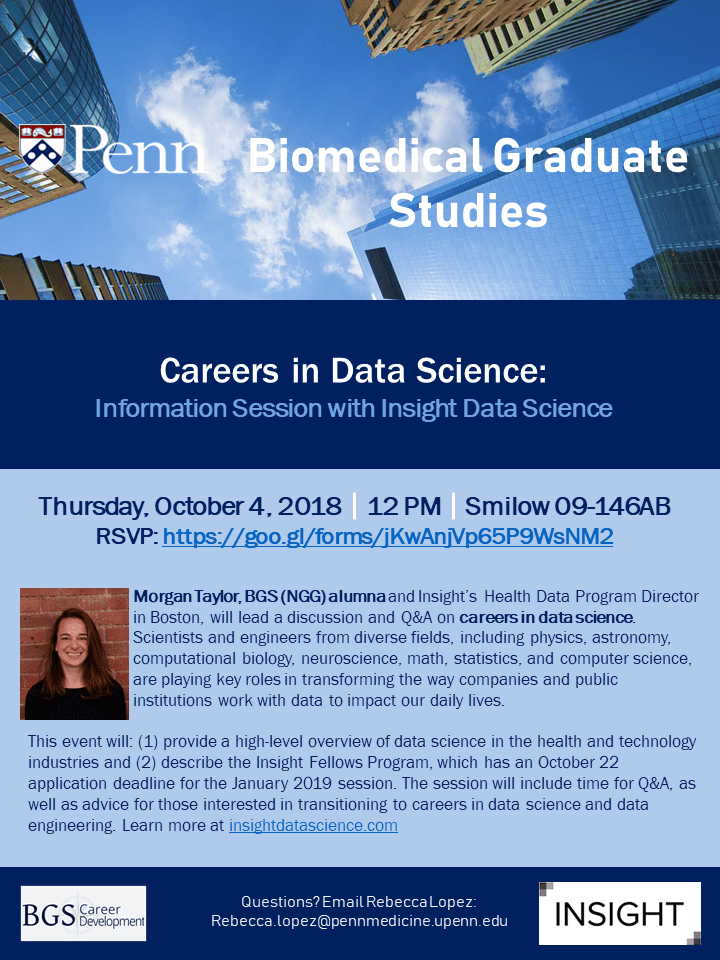 Information Session with Insight Data Science Oct. 4