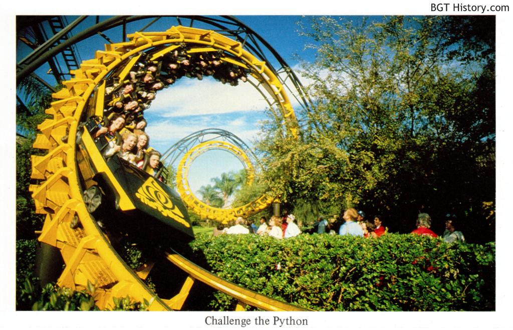 Python BGT History Busch Gardens Tampa History