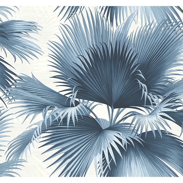 PS40102 Endless Summer Blue Palm Wallpaper by James