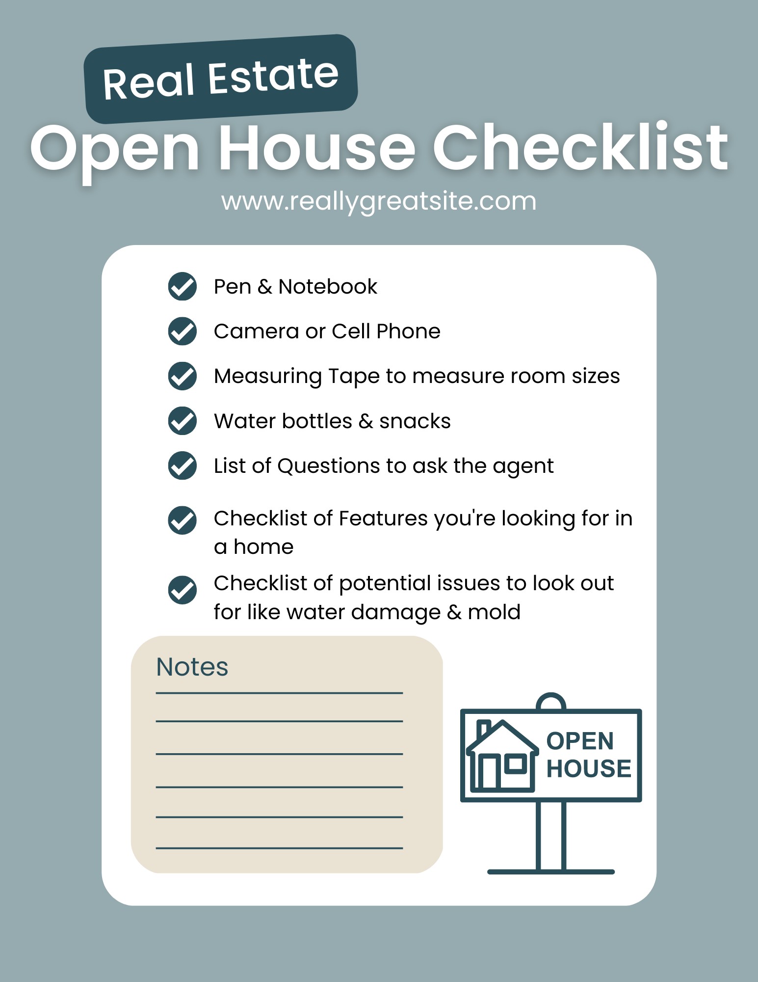 Open House Checklist & Tips for Buyers (PDF) Scarsdale NY Homes for