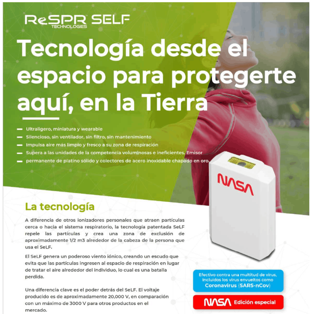 PERSONAL AIR PURIFIER RESPR SELF NASA Bhital