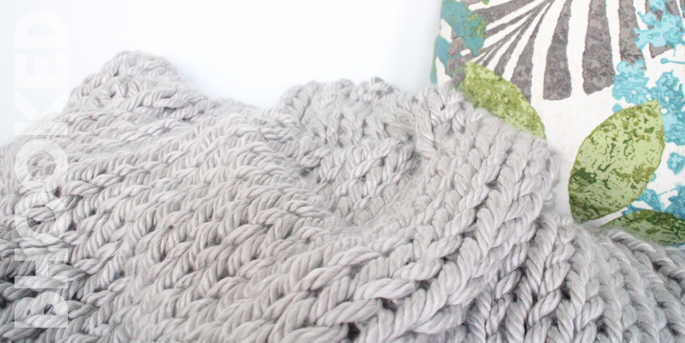 Giant Knit Blanket for Beginners Free Pattern and Tutorial from B.Hooked