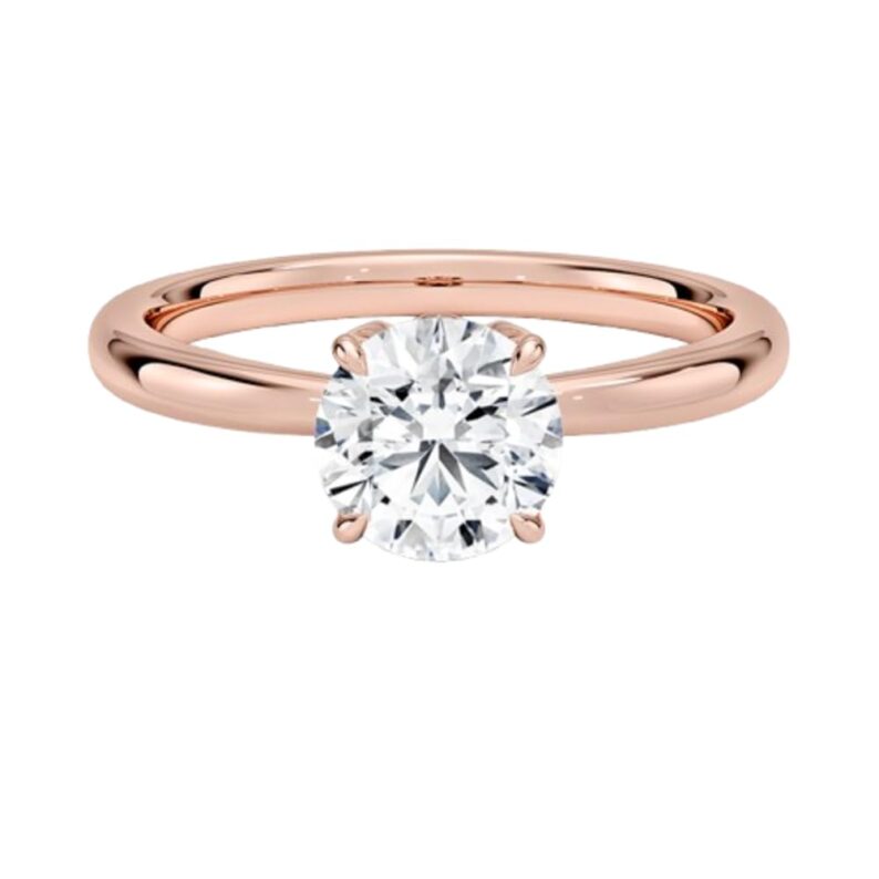 1 CT Round Cut Lab Grown Diamond Engagement Ring Solitaire Anniversary Ring - Image 6