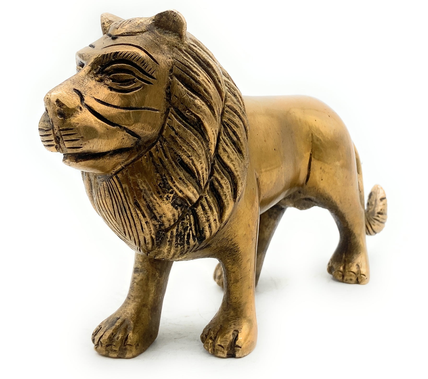 Brass Lion Scultpture Lion Brass Statue Lion Statues Showpieces