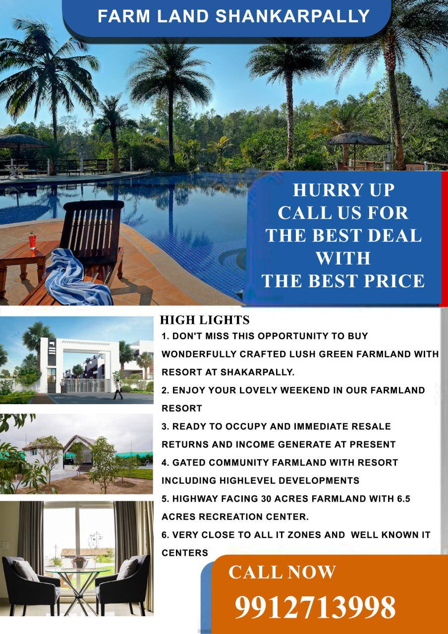 green hillock farm land with Duct House for sale near shankarpally