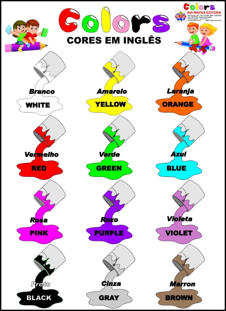 As Cores Em Ingles