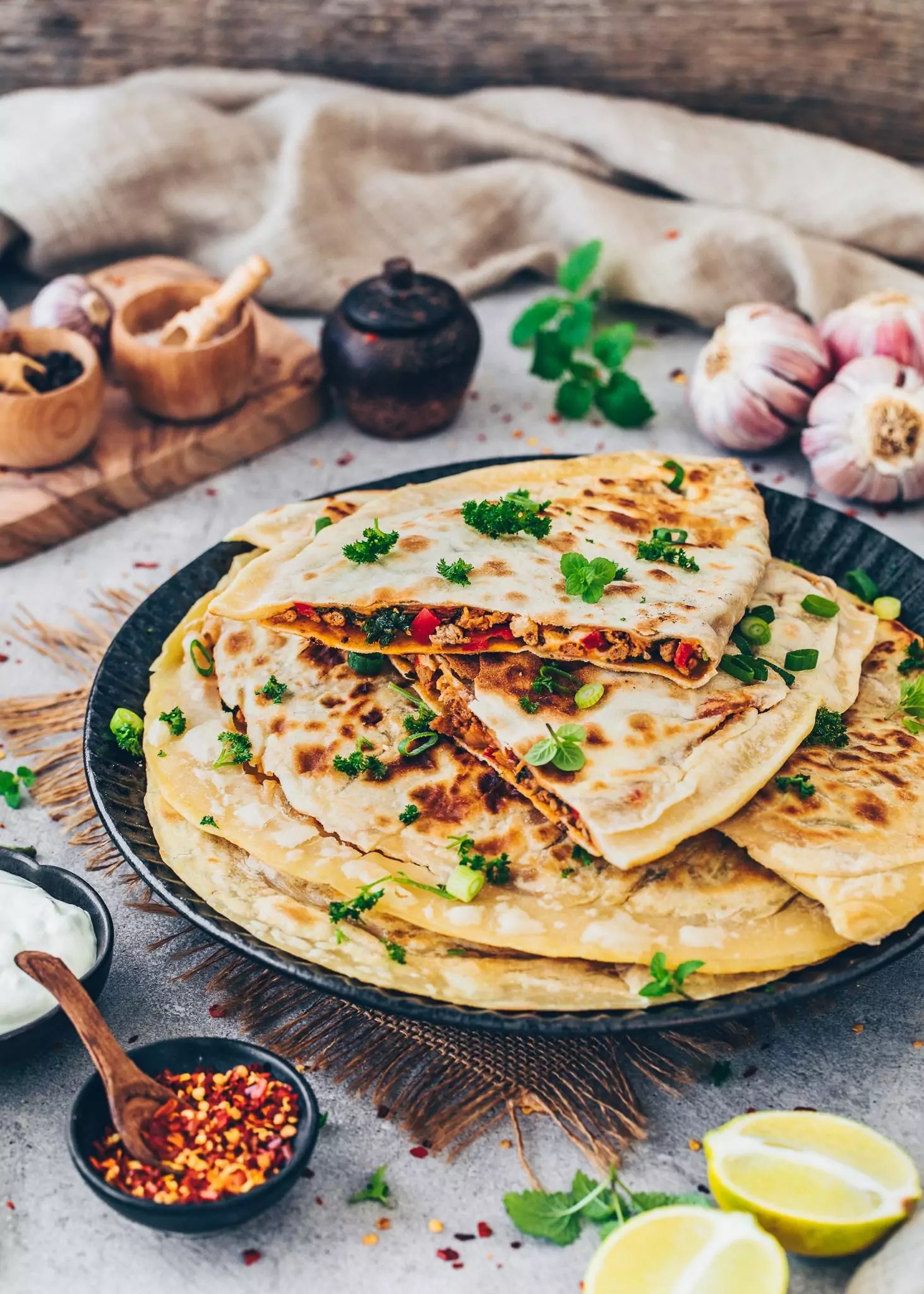 Türkische Gözleme Vegane Fladenbrot Teigtaschen Bianca Zapatka