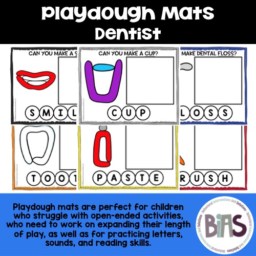 Playdough Mats Dentist Theme BIAS