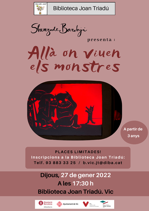 Aneu amb… conte! “Allà on viuen els monstres” a càrrec de Sherezade