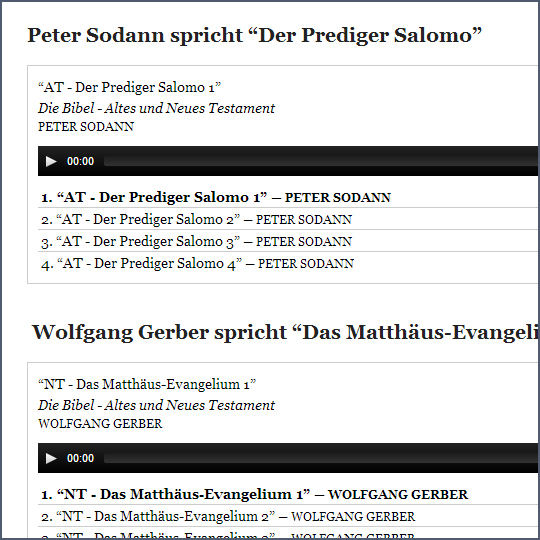 BibelHörbuch ungekürzte Lesung