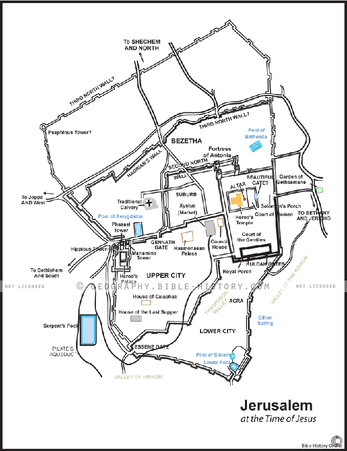 Map of Jerusalem at the Time of Jesus: Explore the Holy City's Past and
