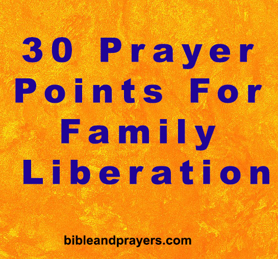 30 Prayer Points For Family