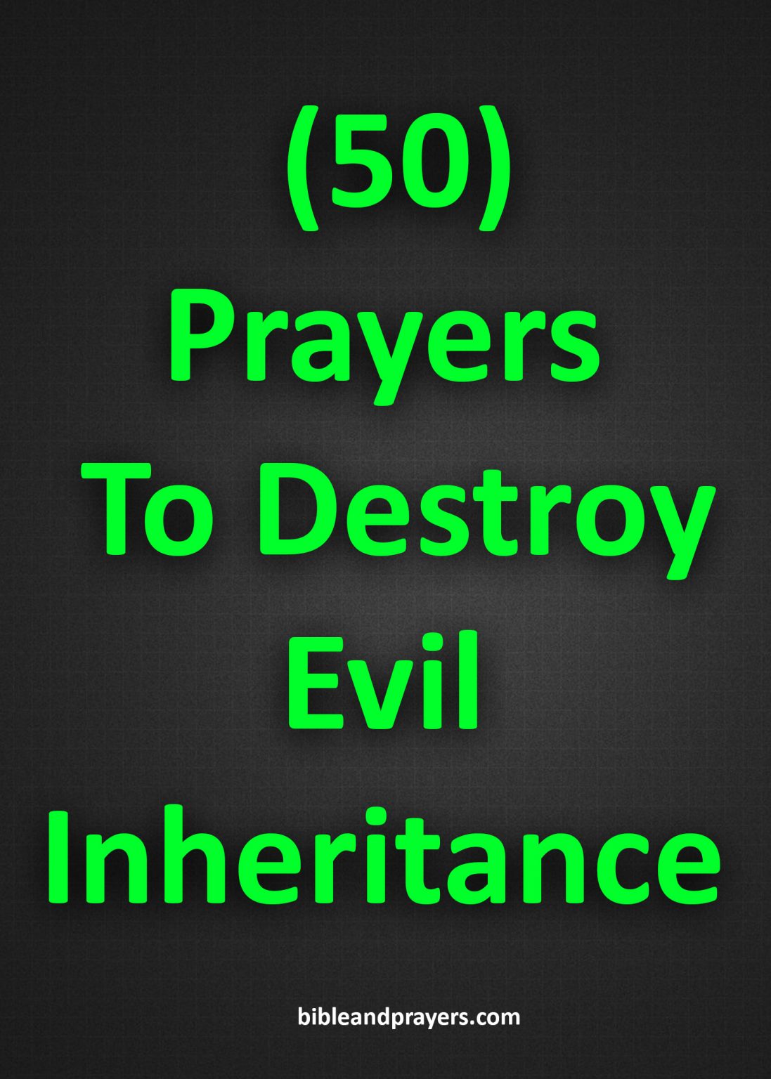 50 Prayer Points To Destroy Evil