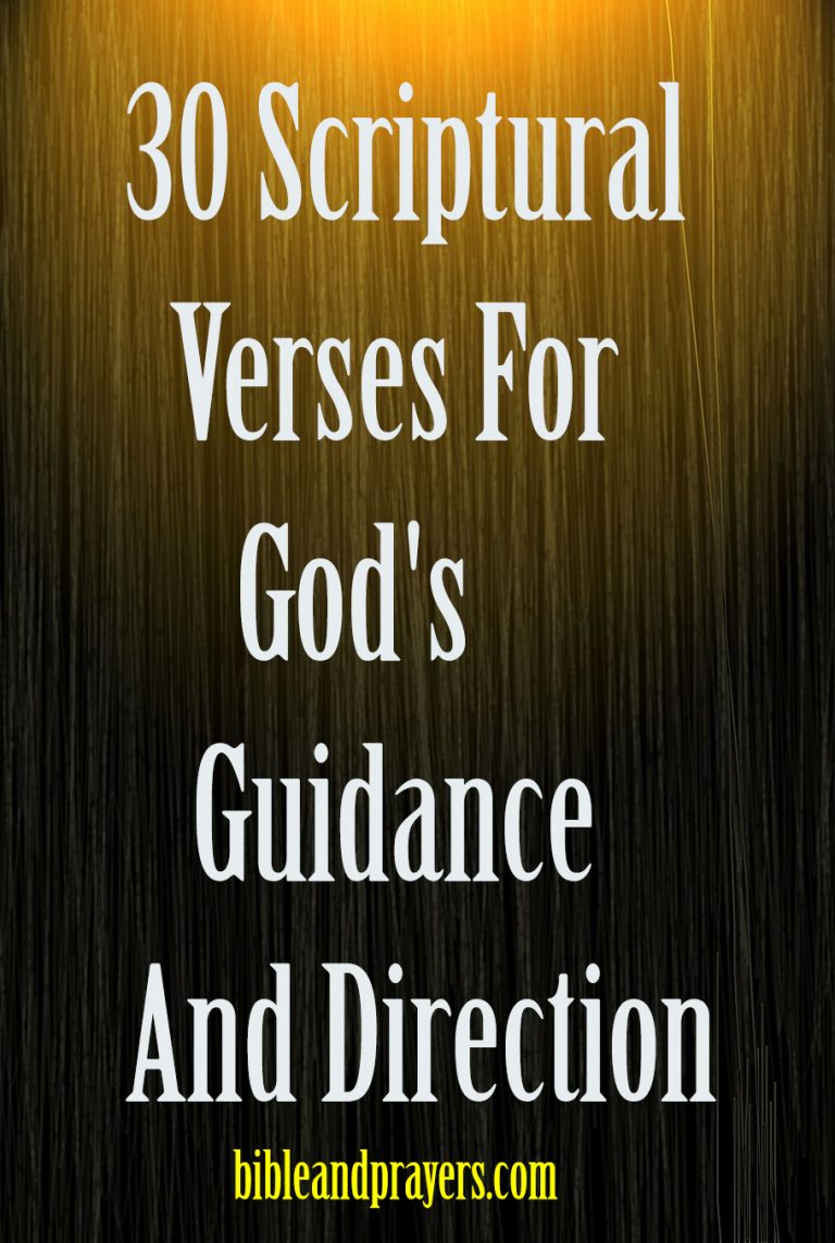 Scriptural Verses For God's Guidance And Direction