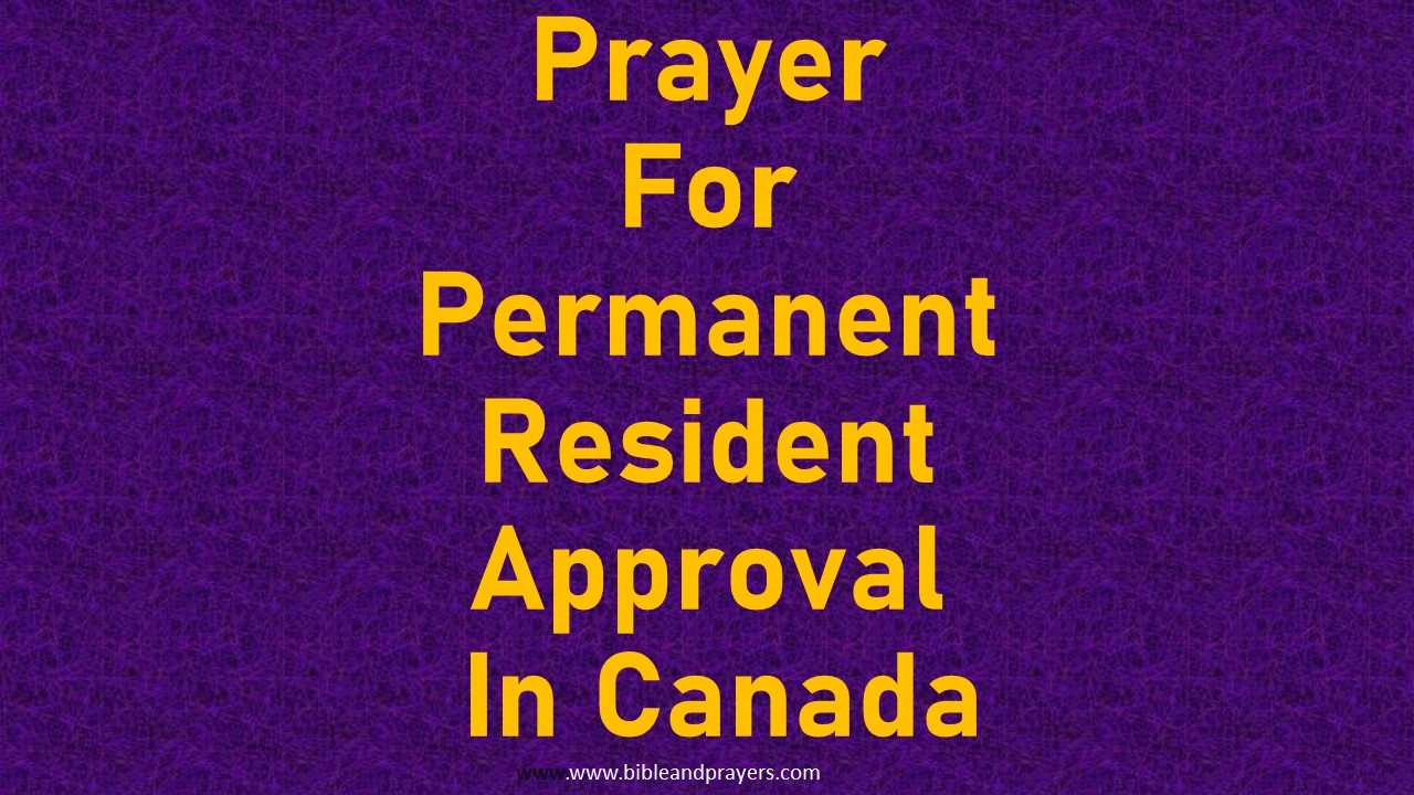 Prayer For Permanent Resident Approval In