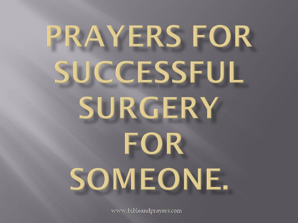 Prayers For Successful Surgery For