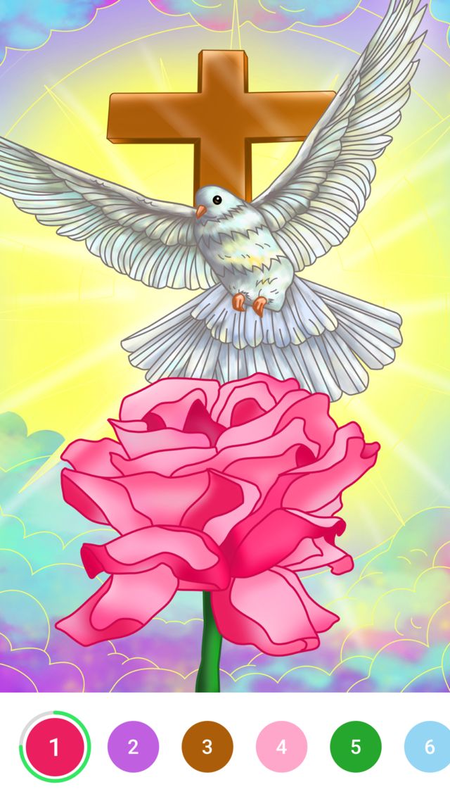 Bible Color Paint by Number, Free Bible Game