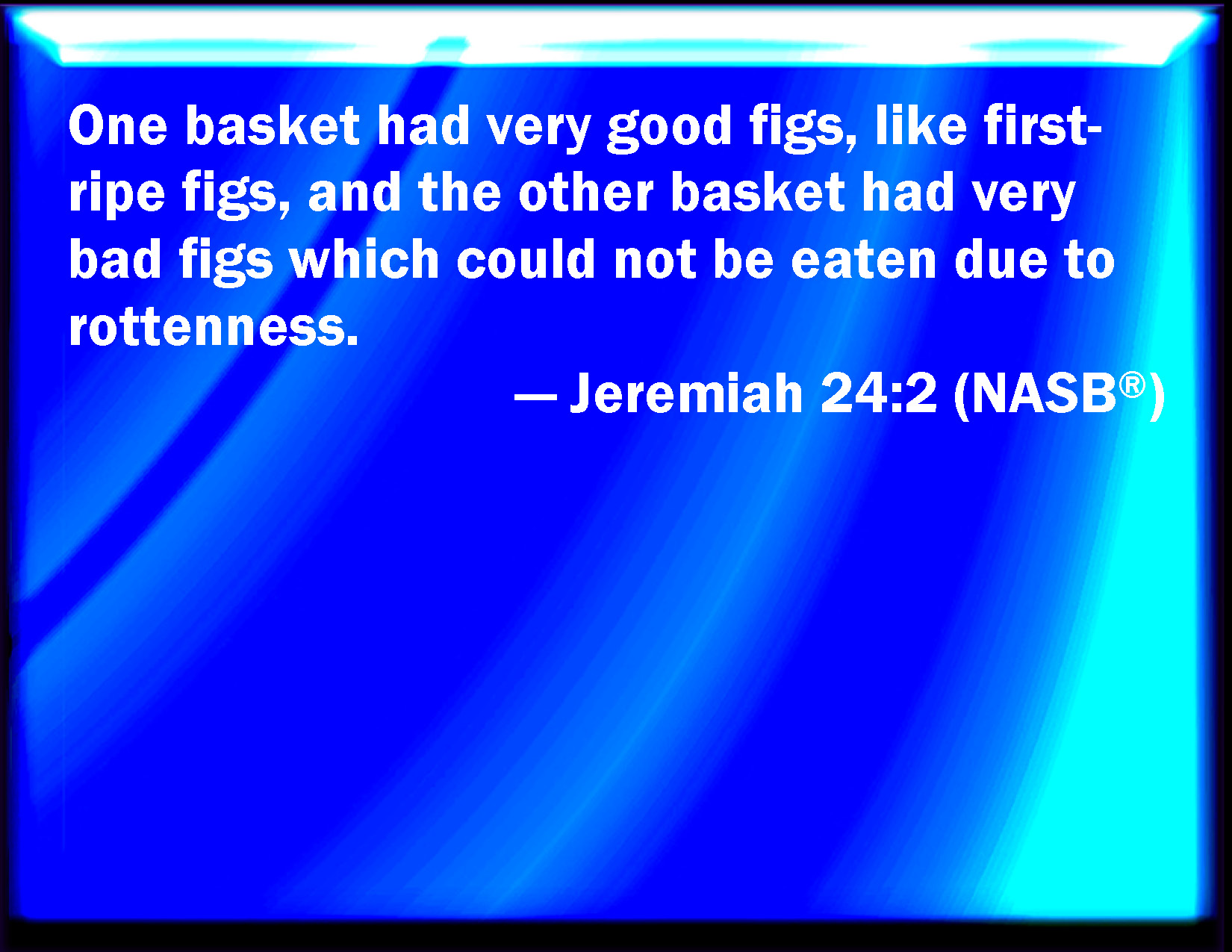 Jeremiah 242 One basket had very good figs, even like the figs that