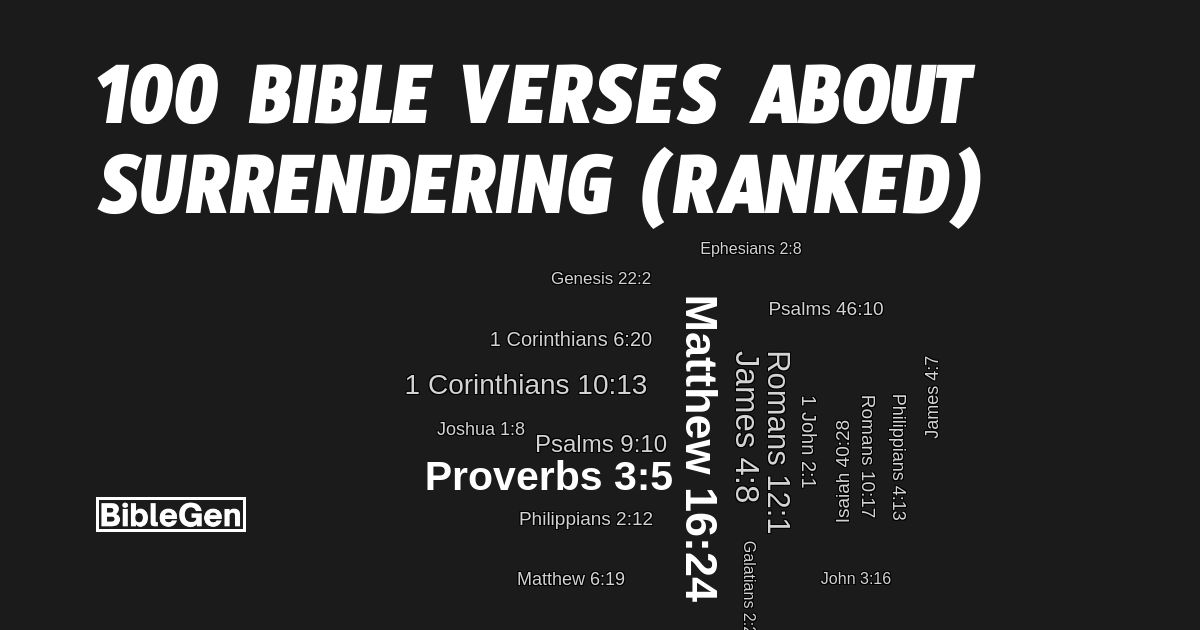 100 Bible Verses About Surrendering (KJV)