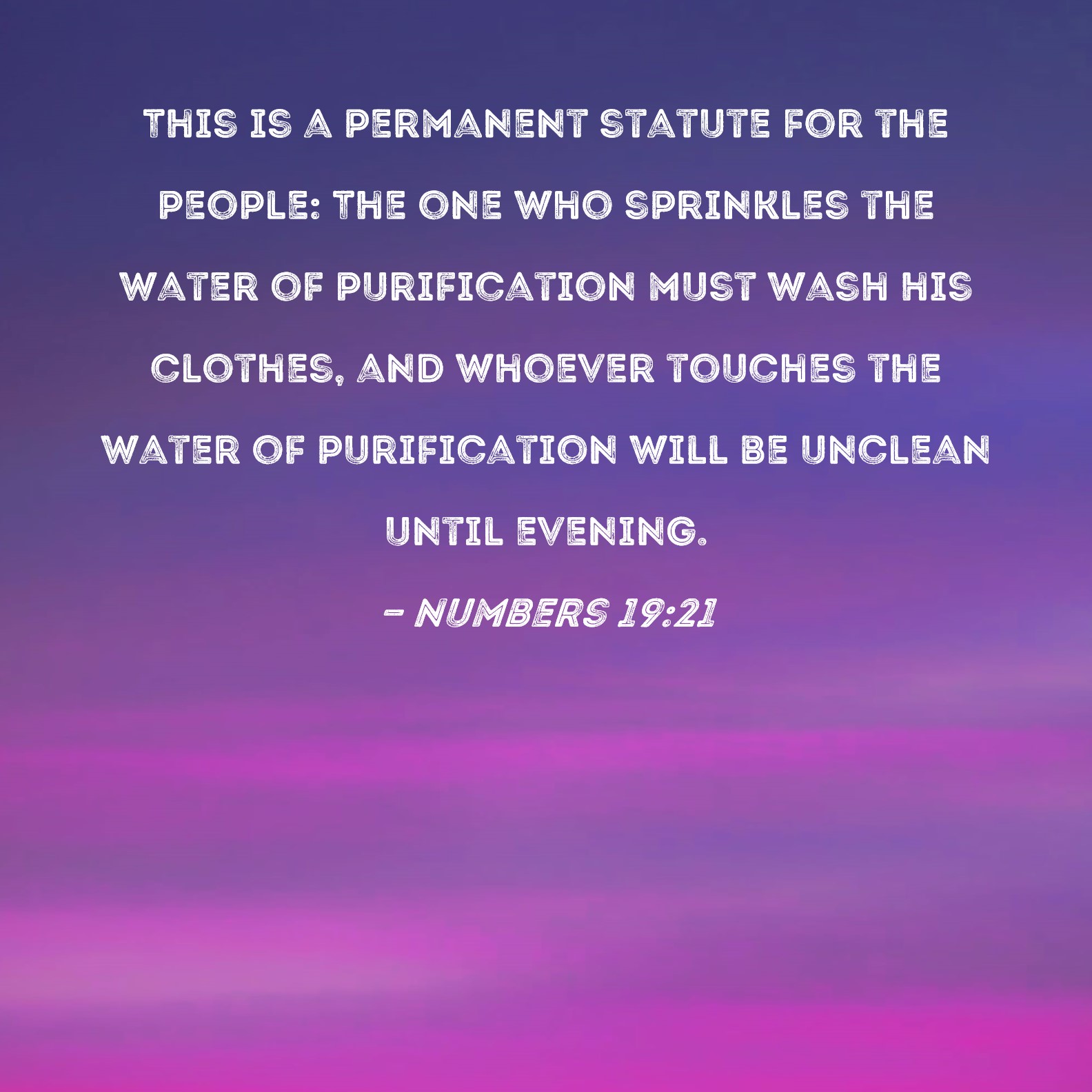 Numbers 1921 This is a permanent statute for the people The one who