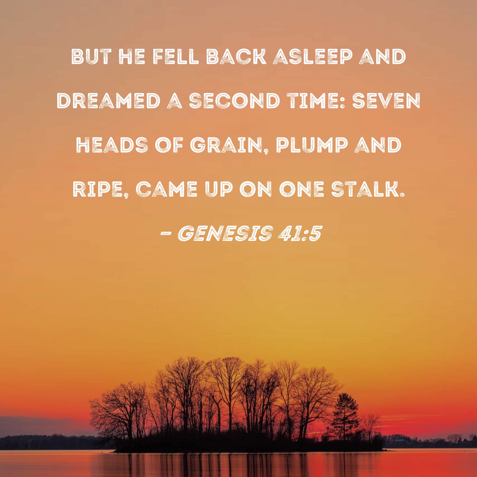 Genesis 415 but he fell back asleep and dreamed a second time Seven