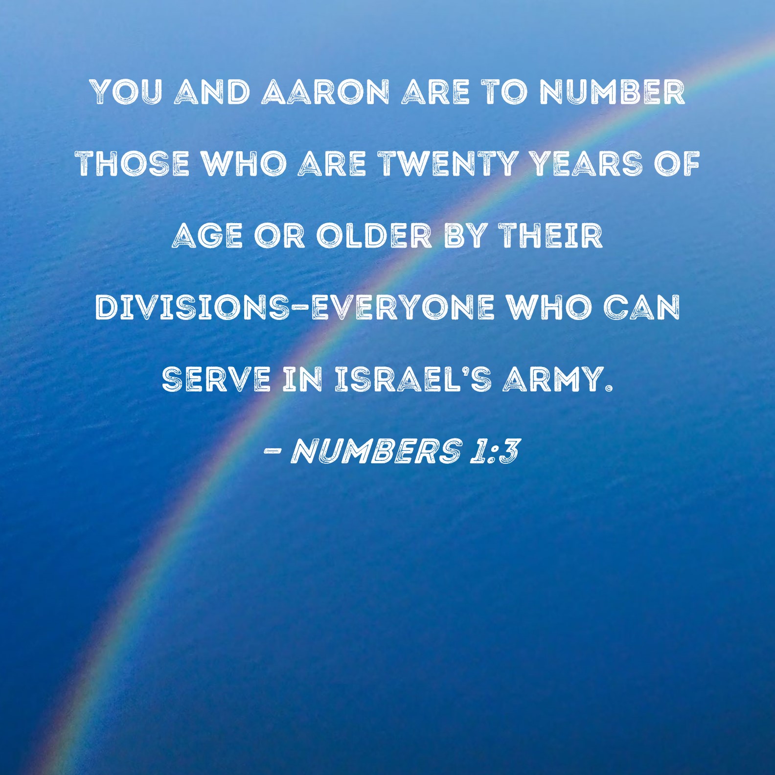 Numbers 13 You and Aaron are to number those who are twenty years of