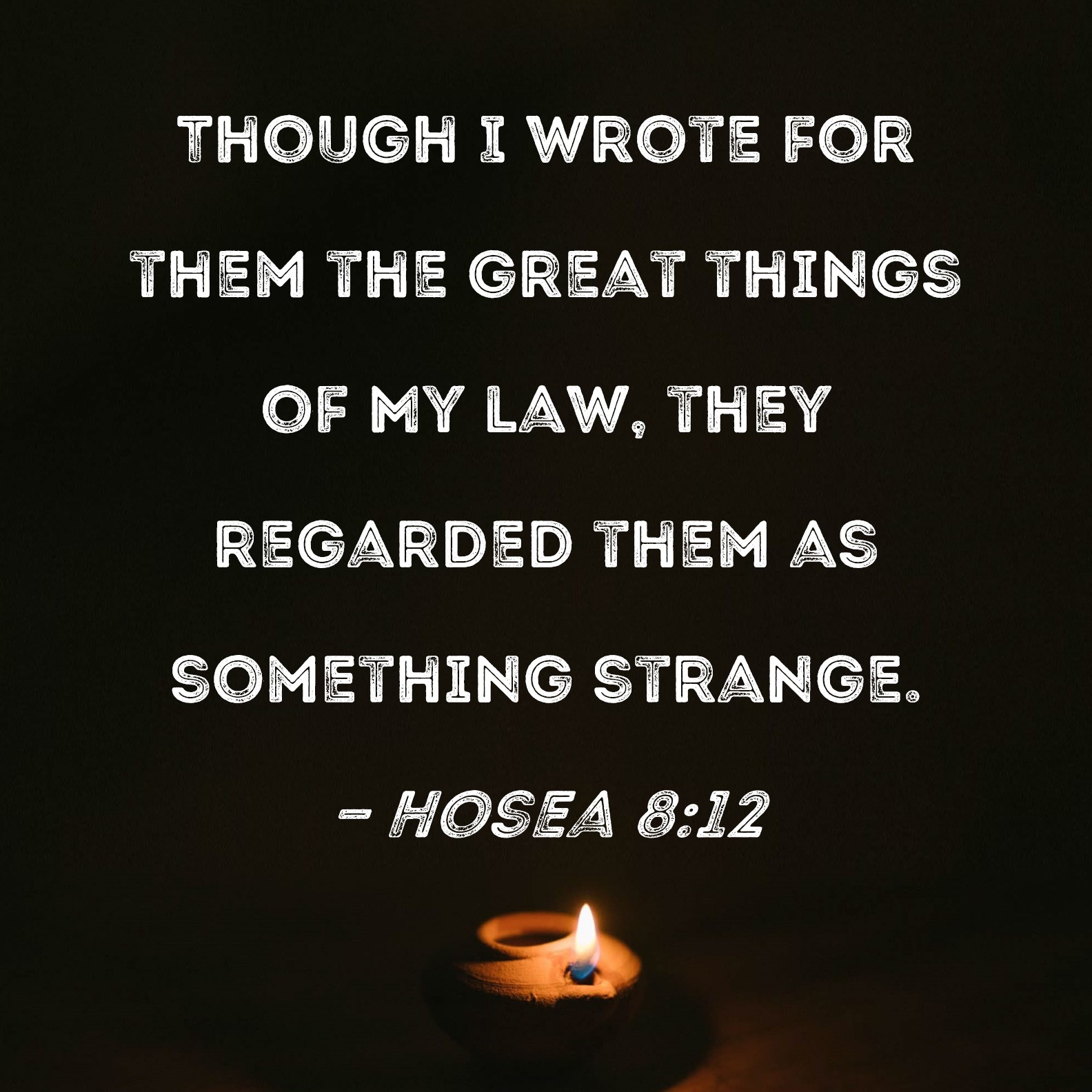 Hosea 812 Though I wrote for them the great things of My law, they