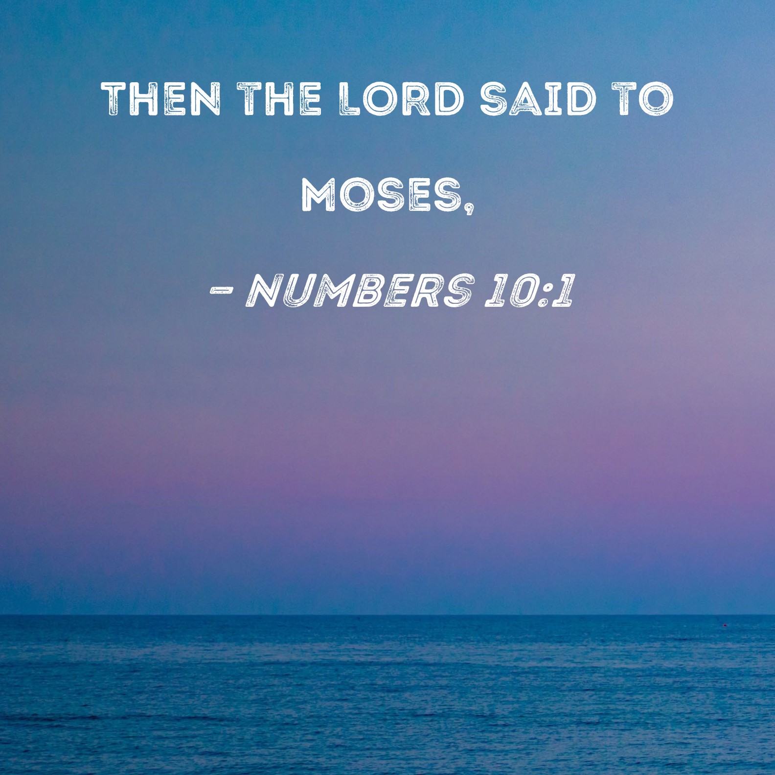 Numbers 101 Then the LORD said to Moses,