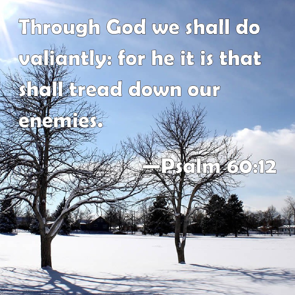 Psalm 6012 Through God we shall do valiantly for he it is that shall