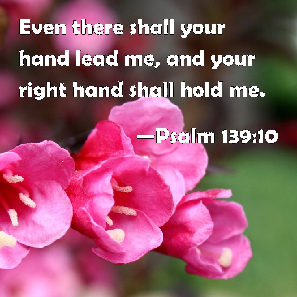 Psalm 13910 Even there shall your hand lead me, and your right hand
