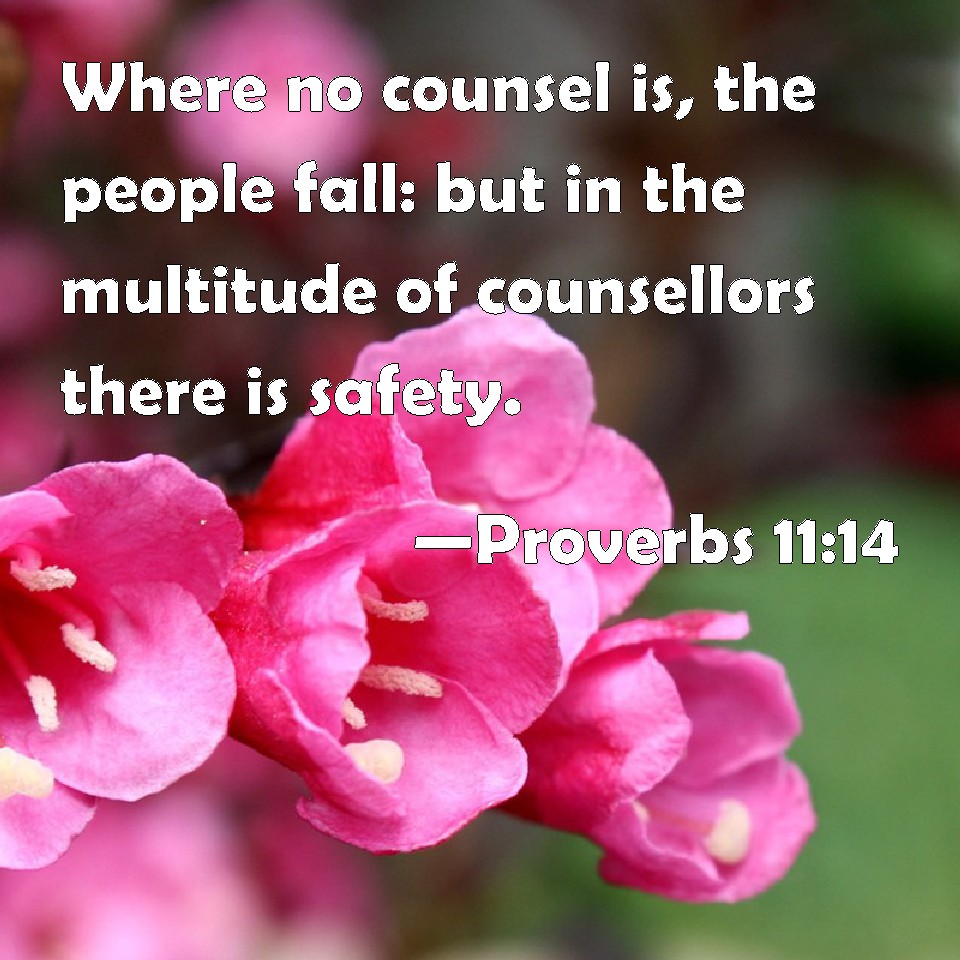 Proverbs 1114 Where no counsel is, the people fall but in the