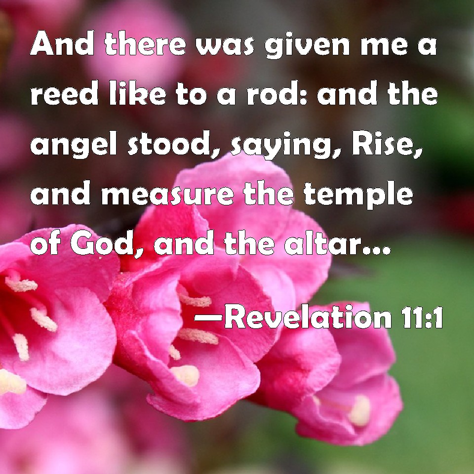 Revelation 111 And there was given me a reed like to a rod and the